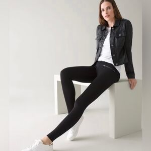 NWT White House Black Market Runway Legging Pants SLIMMING Scuba Knit 4R